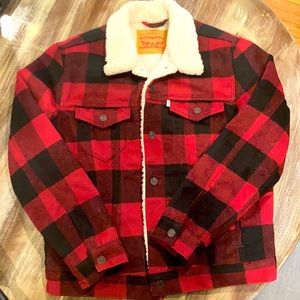 Levi’s Buffalo Plaid Fleece Jacket